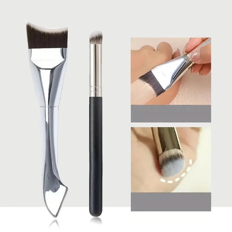 Pincel de maquiagem com design crescente atualizado, pincel ultrafino e suave para aplicação de máscara líquida, espátula, pincéis de maquiagem, ferramentas de beleza