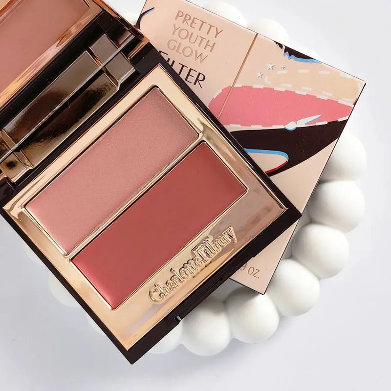 Fashion Charlotte Lip Cheek Dual-use Blusher Cream Two Color Highlight Powder Blusher Waterproof Oil Control Tilbury Cosmetics — image 9