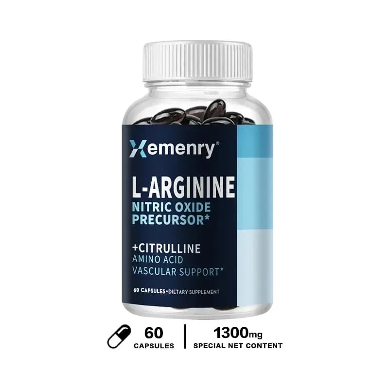 L-Arginine - Nitric Oxide Supplements - Boost Endurance & Strength Promote Muscle Growth Improve Performance