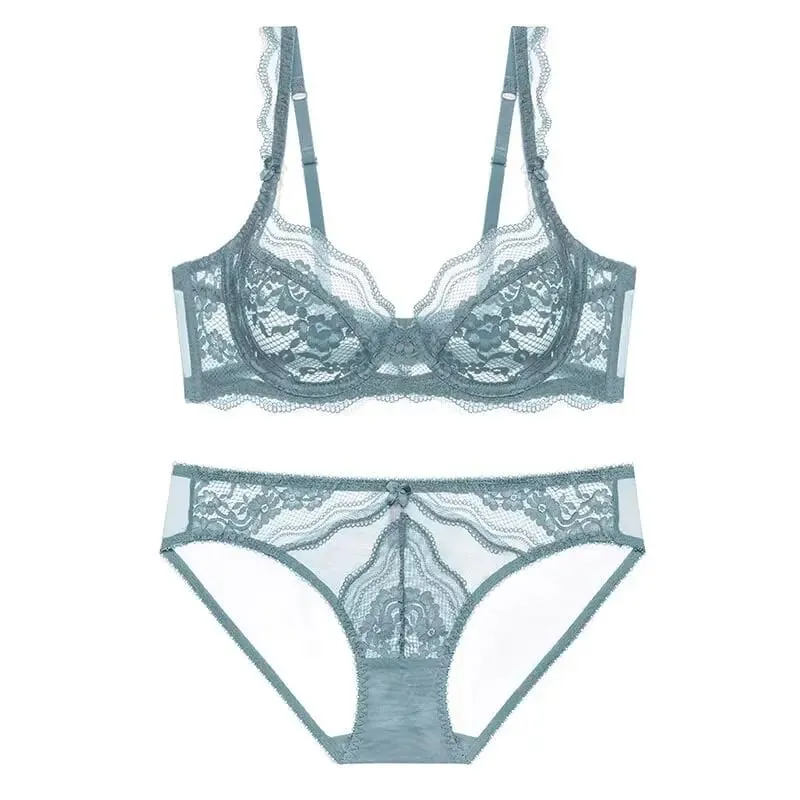 Nouvel Ensemble Plus Size Roupa Interior Dentelle Modo Ultra Fino Estilo Français Uni Doux Armature Push Up Soutien Gorge Multi Taille