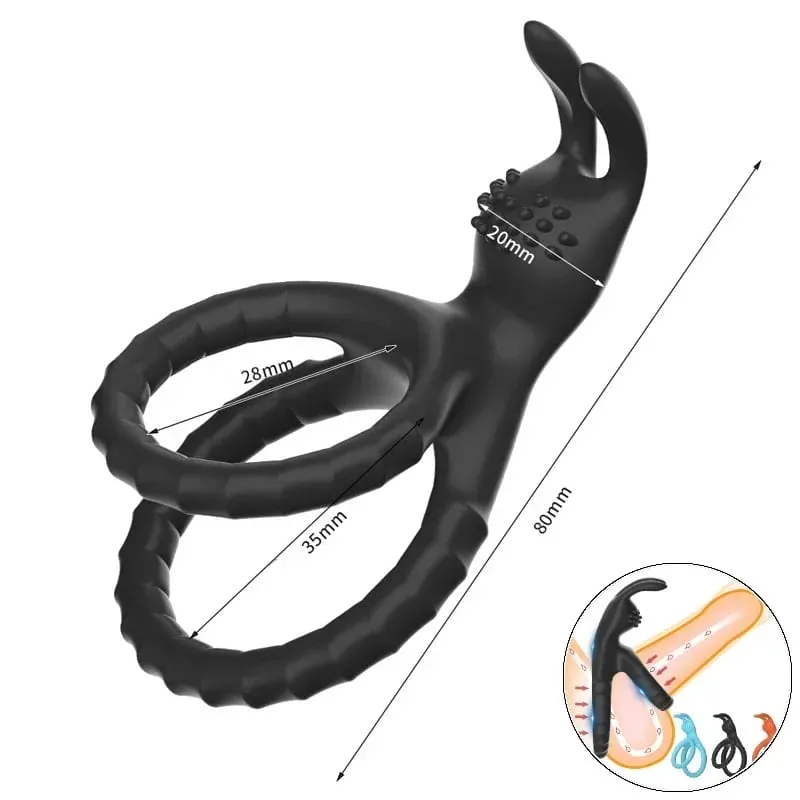 Anéis penianos de silicone, bola de alongamento, atraso na ejaculação, tpe, anel peniano para homens, brinquedos sexuais, anel de bloqueio de sêmen ajustável, manga peniana sm