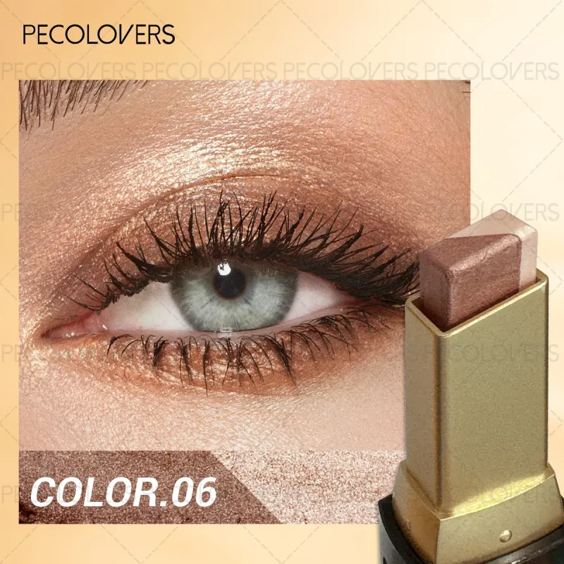 1PC Two-color Eyeshadow Stick Eye Highlighter Lazy Eyeshadow One Touch To Set High Color Development Eye Cosmetics