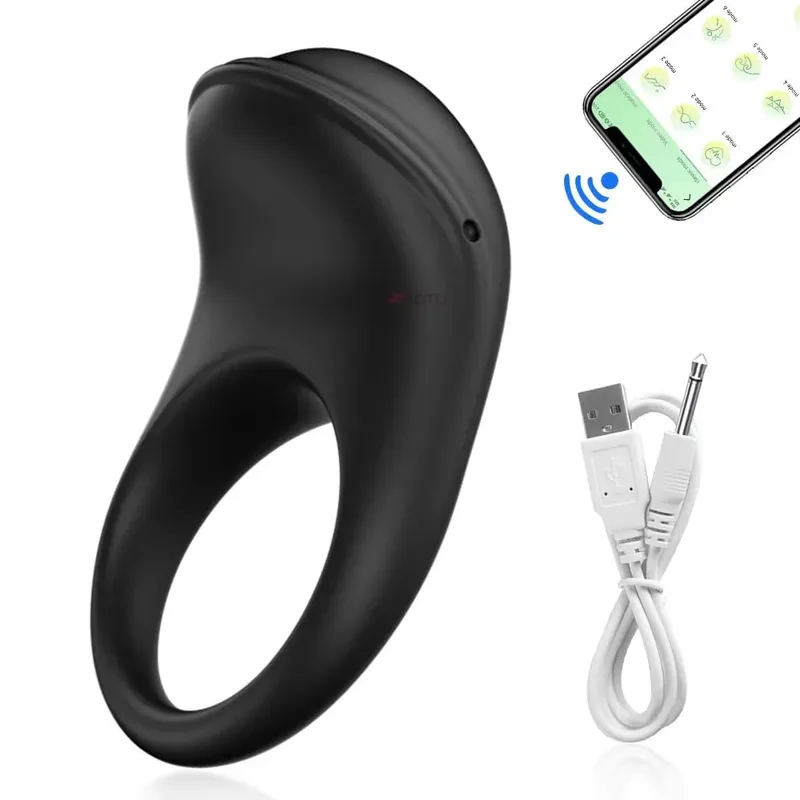 Anel peniano com controle por aplicativo, vibrador para homens, atraso na ejaculação, anel peniano, brinquedos sexuais, bloqueio de pênis, anel peniano adulto, suprimentos sexuais masculinos 18 + — image 9