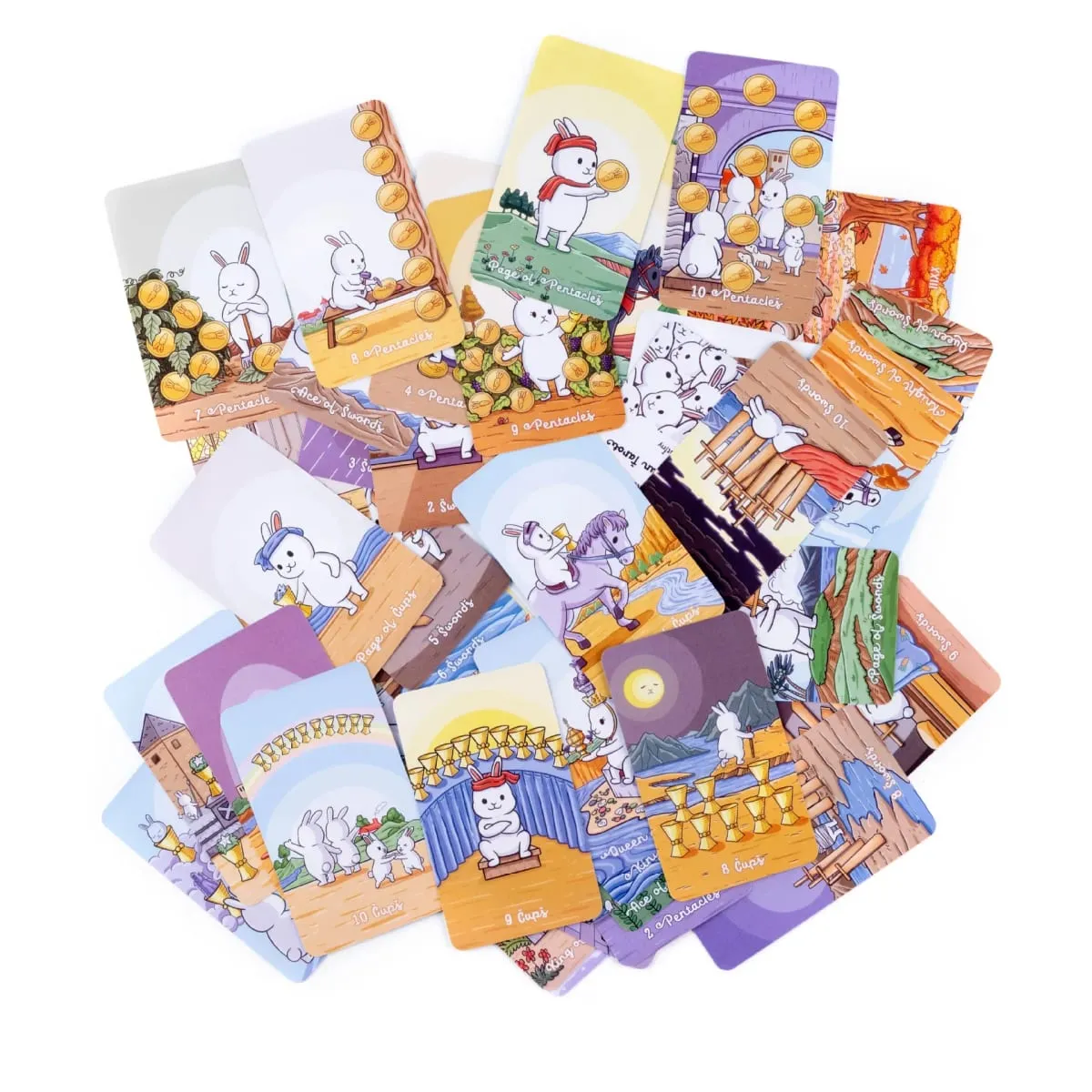 1Pcs Deck Chubby Bun Rabbit Tarot Deck Version 2 Leisure Party Table Game High Quality Fortune-telling Prophecy Oracle Cards — image 2