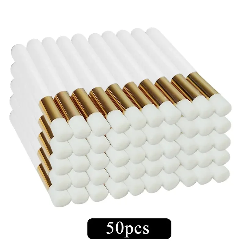 50/100 pçs escovas de limpeza de cílios para extensões de cílios glitter lash shampoo escovas nariz poros limpeza ferramentas de maquiagem
