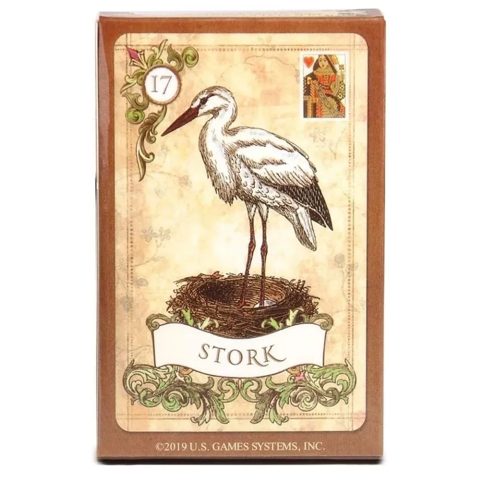 Cartas de adivinhação do estilo antigo lenormand, versão em inglês, baralho de 38 oracle, adivinhação, destino, jogos de tabuleiro, cartas de jogar