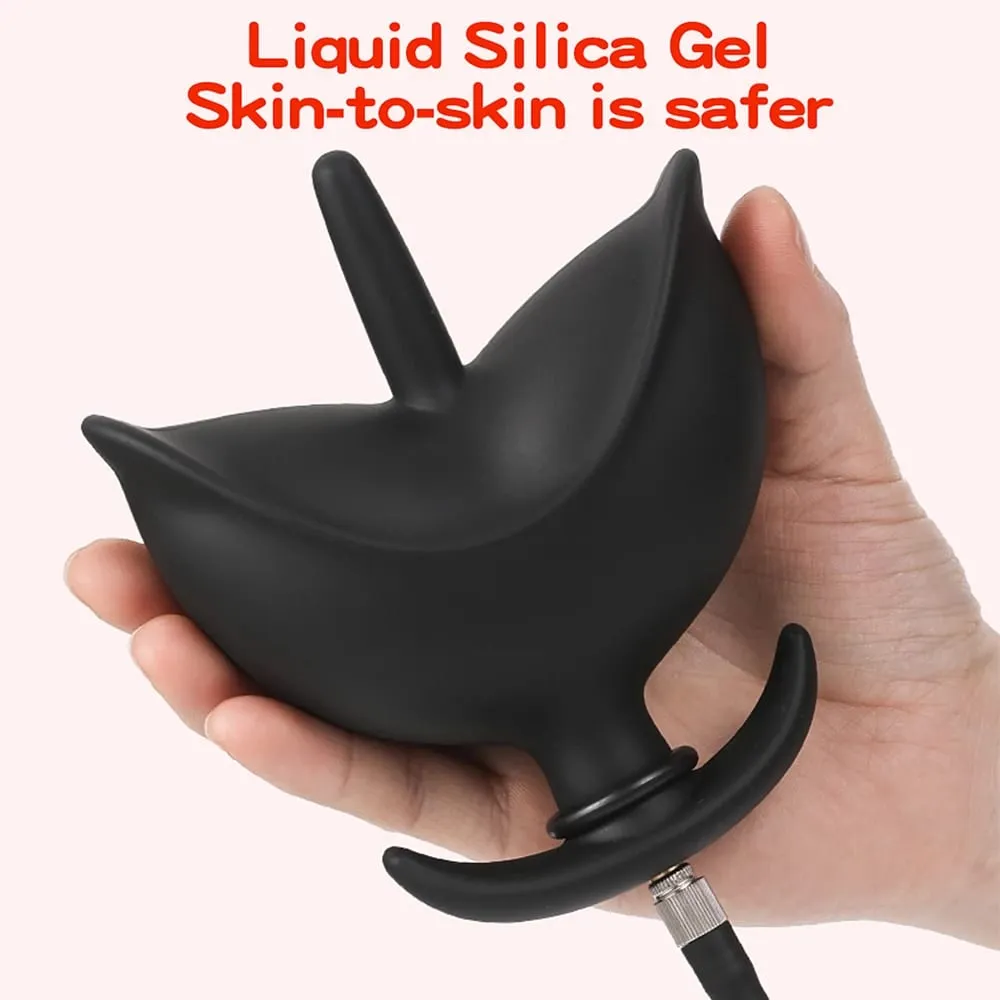 Expansor anal de flor 3d, plugue anal inflável para treinamento, plug anal, dilatador de bunda anal, brinquedo sexual de próstata para homens e mulheres