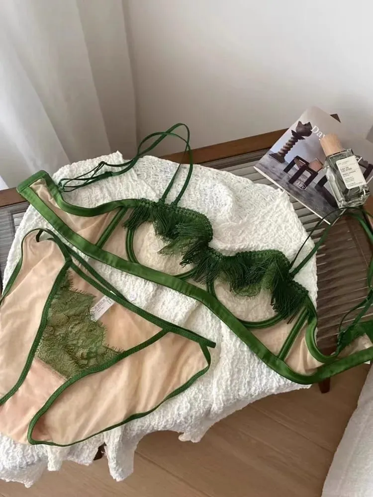 Conjunto de sutiã de renda sem costas de luxo leve japonês-ultra-fino meia xícara minimizador pura malha & lingerie de renda últimos 50 conjuntos venda flash