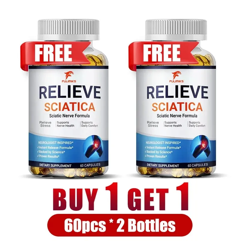 Cápsulas para alívio da ciática, suporte para lombar inferior, ciático, quadril, coxa, pé, nervo e articulação, saúde, relaxamento muscular, flexibilidade