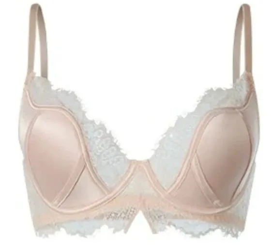 Elegante sutiã de renda de cetim francês sexy push up minimizador cobertura completa anti flacidez sem fio fina lingerie de luxo 32-38ab