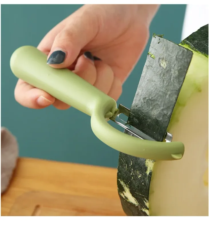 Descascador de aço inoxidável para remoção de casca de frutas batata vegetal avião descascadores manual rápido descascador vegetal cortador ferramenta cozinha — image 2