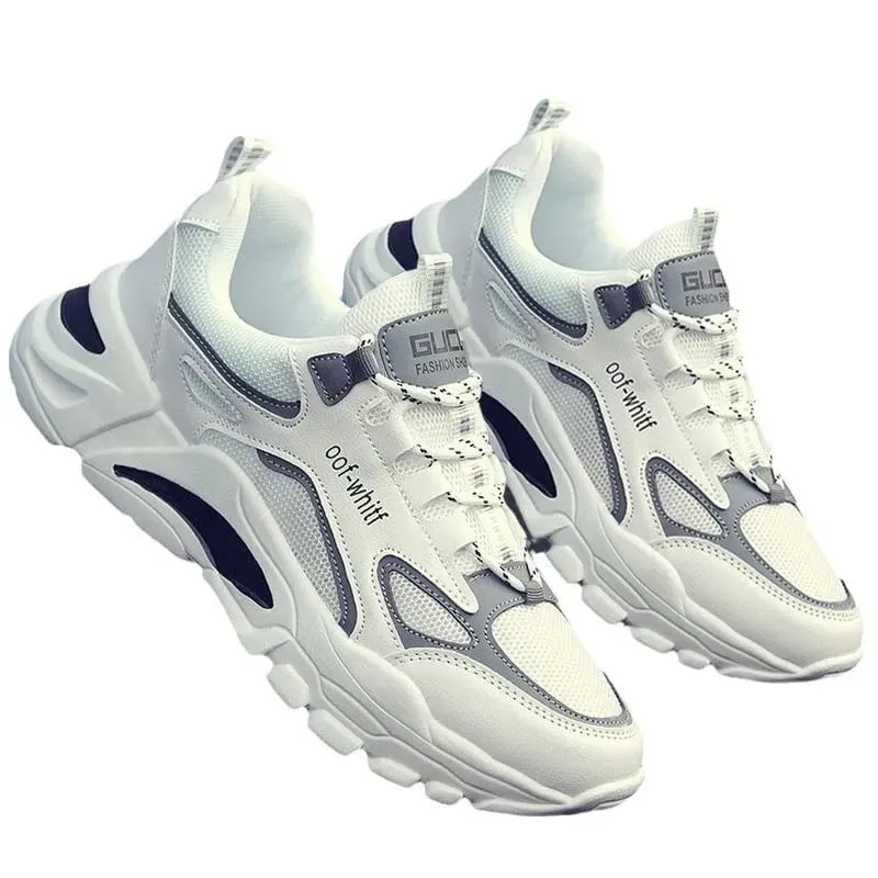 Primavera 2026 tênis de malha respirável na moda masculina casual corrida pai sapatos versátil estilo ins-nova chegada