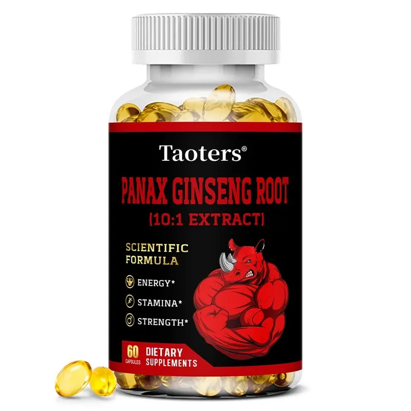 Panax Ginseng Root Capsules - Ashwagandha Extract Supplement Provides Energy Muscle Strength for Adults — image 10