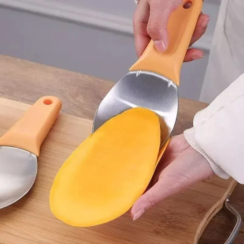 Colher de manga multifuncional, faca de corte, ferramenta de grânulo, descascador, manga, abacate, colher, cozinha, ferramenta de frutas, imperdível