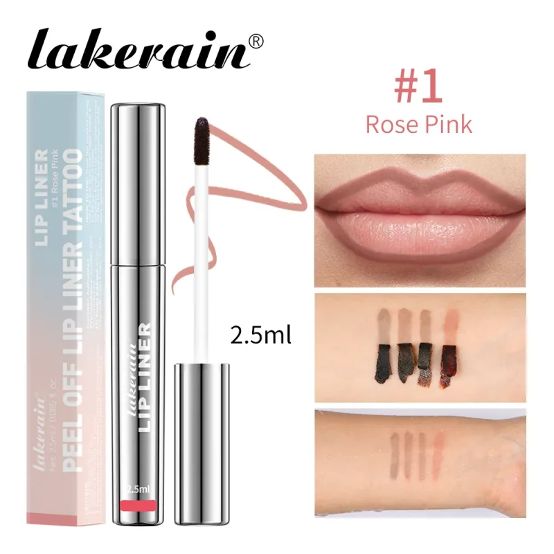 Highly Pigmented Lip Liner Tattoo Matte Peel Off Enhance Lip Liner Lasting Lip Stain Waterproof Transfer-proof Lipstick 4colors