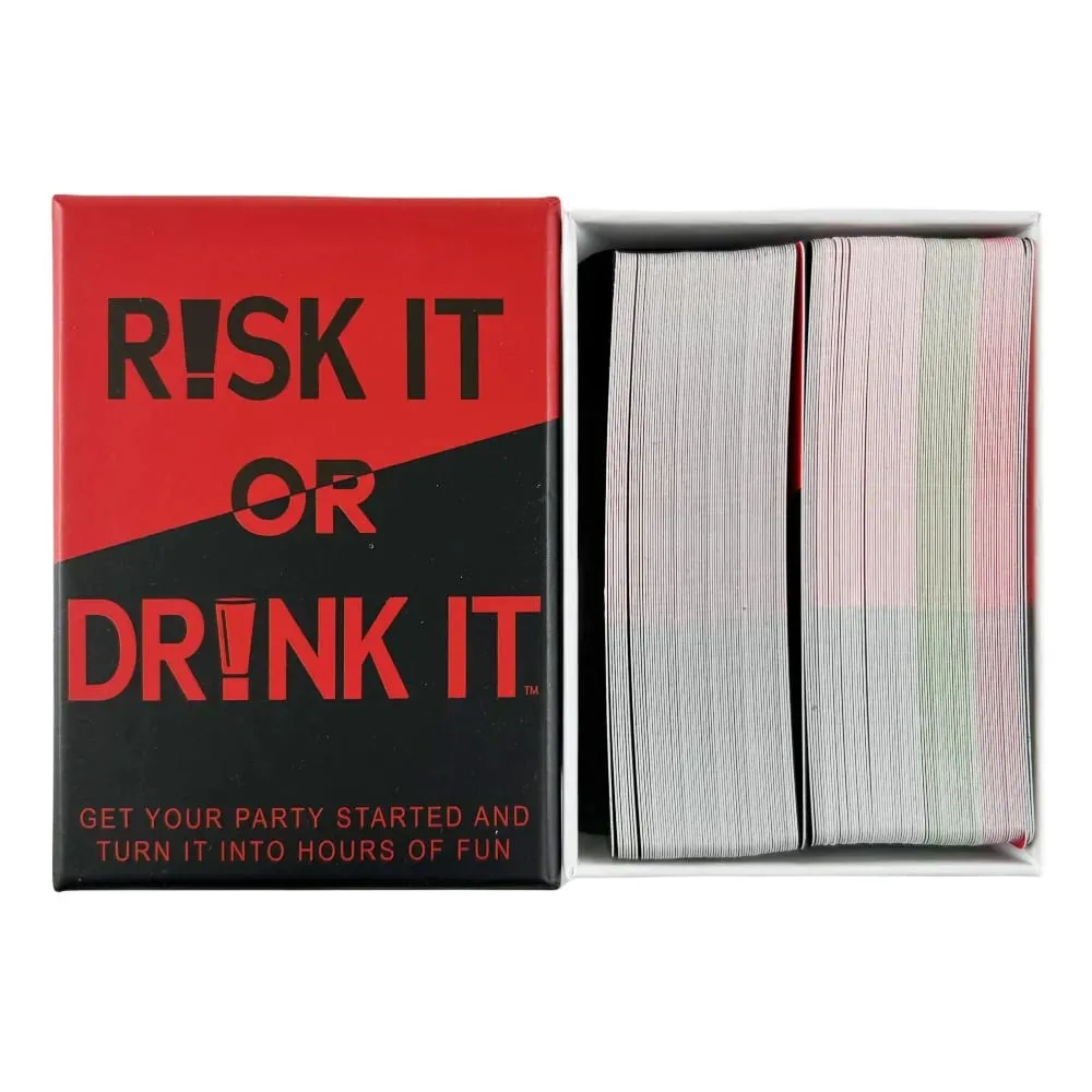 Arrisque ou beba divertido jogo de festa para jogo de cartas universitário, jogo de bebida, pré-jogo, noite, hilariante, desafios, perguntas, adulto