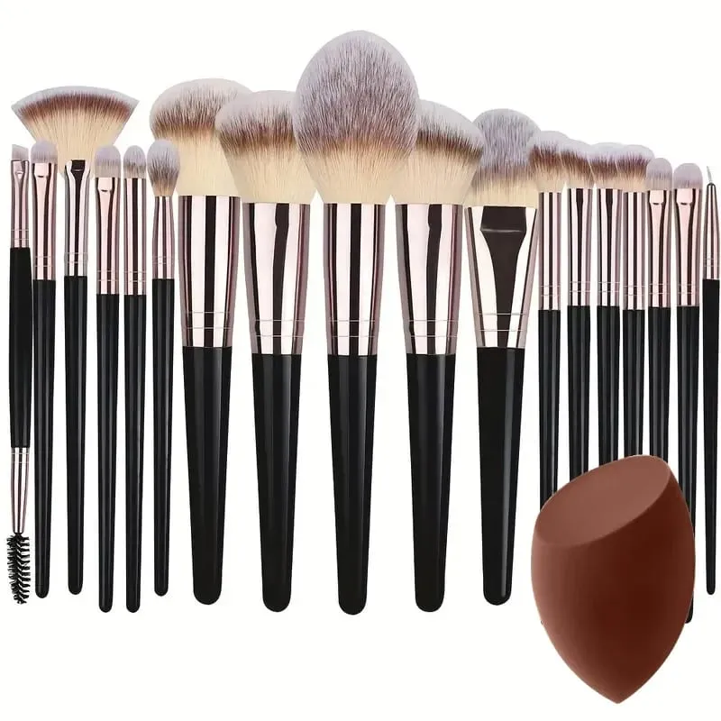 Profissional 3-20 pçs pincéis de maquiagem conjunto macio macio fundação sombra corretivo mistura kabuki ferramenta de beleza feminina