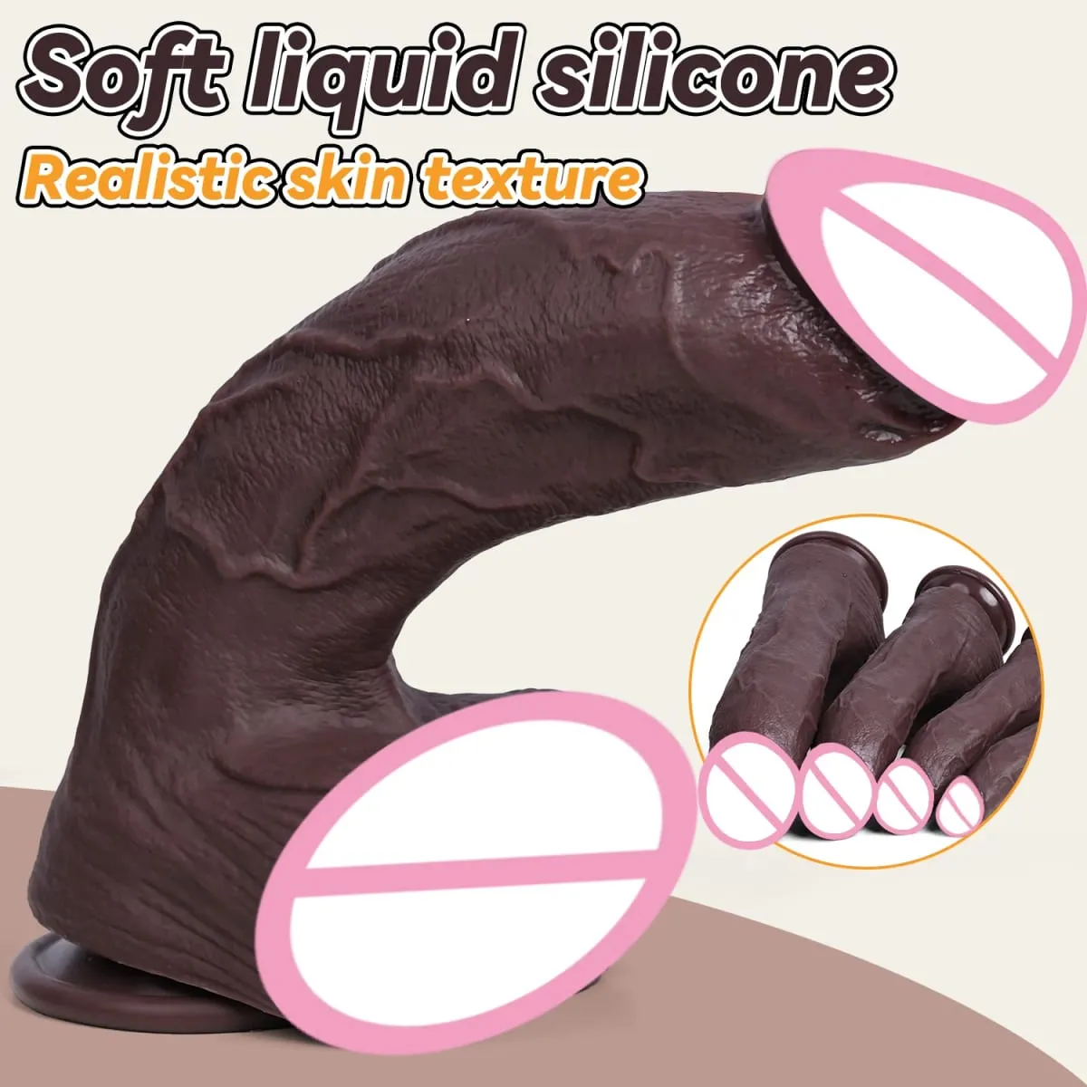 Enorme vibrador realista dupla camada de silicone pênis macio grande galo 2 cores 4 tamanhos para mulheres masturbação brinquedos sexuais suprimentos para adultos