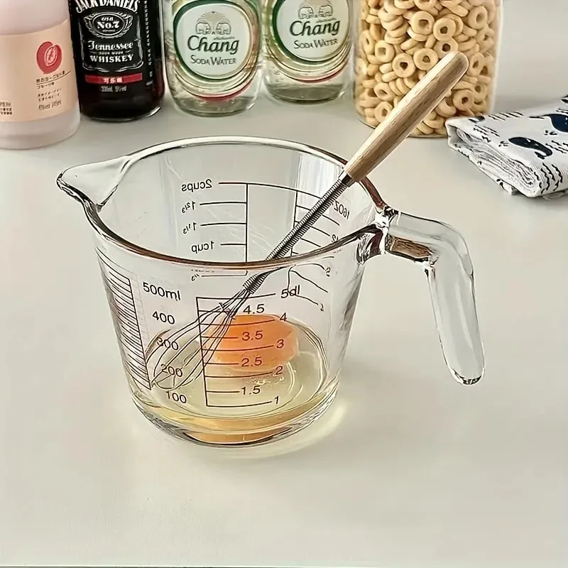 Whisk with Solid Wood Handle Kitchen Mini Stainless Steel Egg Beater Milk Whipper Whisk Wire for Blending Beating