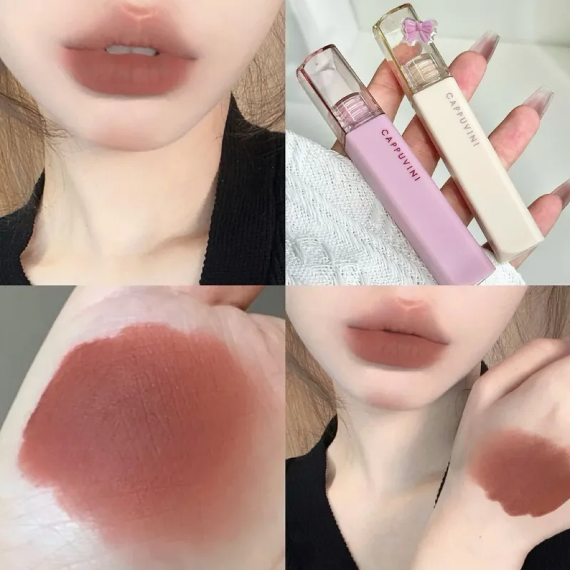 Silky Velvet Lip Gloss Matte Lip Mud Waterproof Non-Stick Cup Lip Glaze Smudge Proof Not Fade Liquid Lipstick Korean Makeup