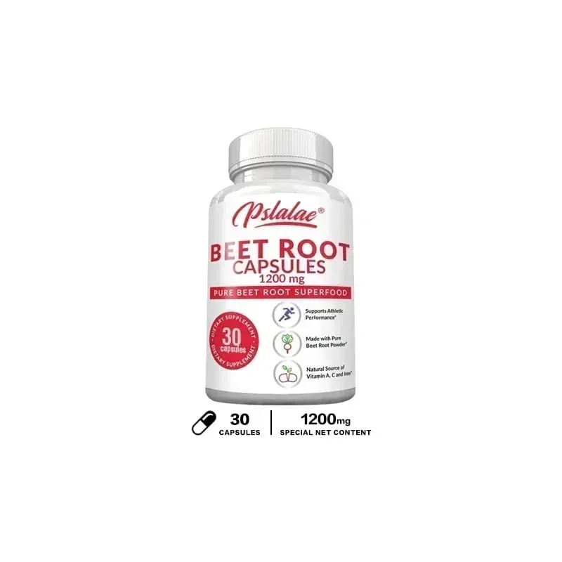 Beetroot Capsules - Helps Relieve Fatigue Promotes Heart and Cardiovascular Health Improves Human Immunity Non-GMO