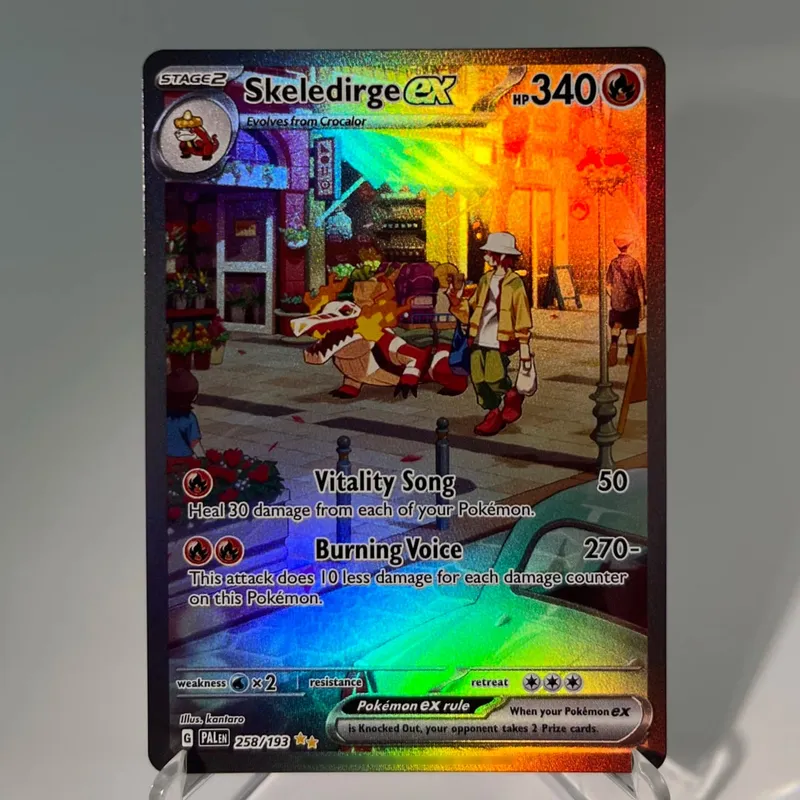 Paldea Evolved PKM Cards PTCG4-C GX Rainbow Magikarp Raichu Tyranitar Iono Rare Collection Battle Toys Gifts for Hobbies