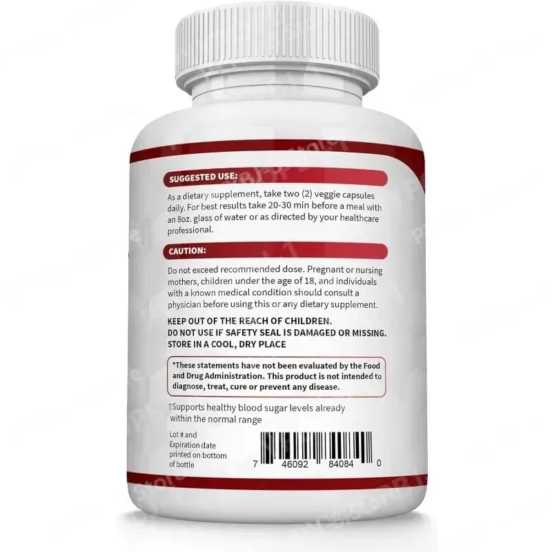 Blood Sugar Capsules Daily Wellness Supplements with Cinnamon & Alpha Lipoic Acid Ingredient Metabolic Balance Support 60 Count