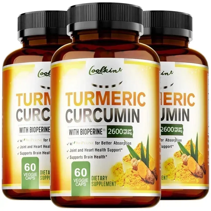 Turmeric Curcumin Capsules Contains 95% Curcumin Energy Supplement Support Bone Joint Health Anti-inflammatory Antioxidant