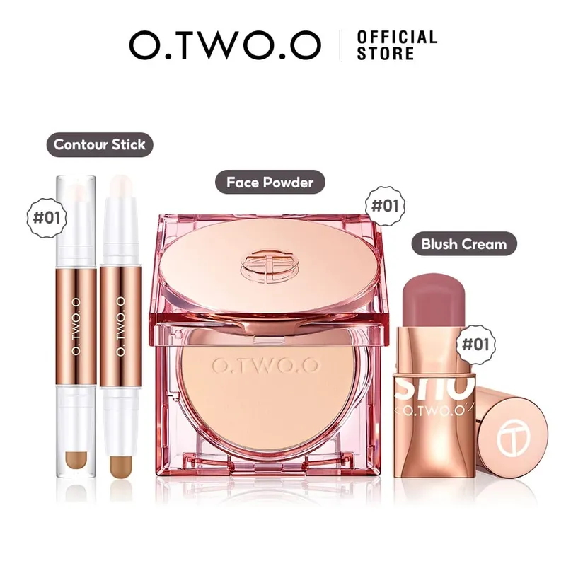 O.TWO.O Face Makeup Set Foundation Cream Brush Concealer Moisturiz Smooth Waterproof Full Coverage Long-Lasting Face Makeup — image 2