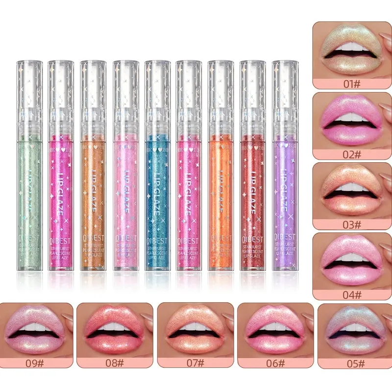 9 cores conjuntos de brilho labial de longa duração brilho batom líquido hidratante luminoso lipgloss maquiagem brilhante kits de esmalte labial