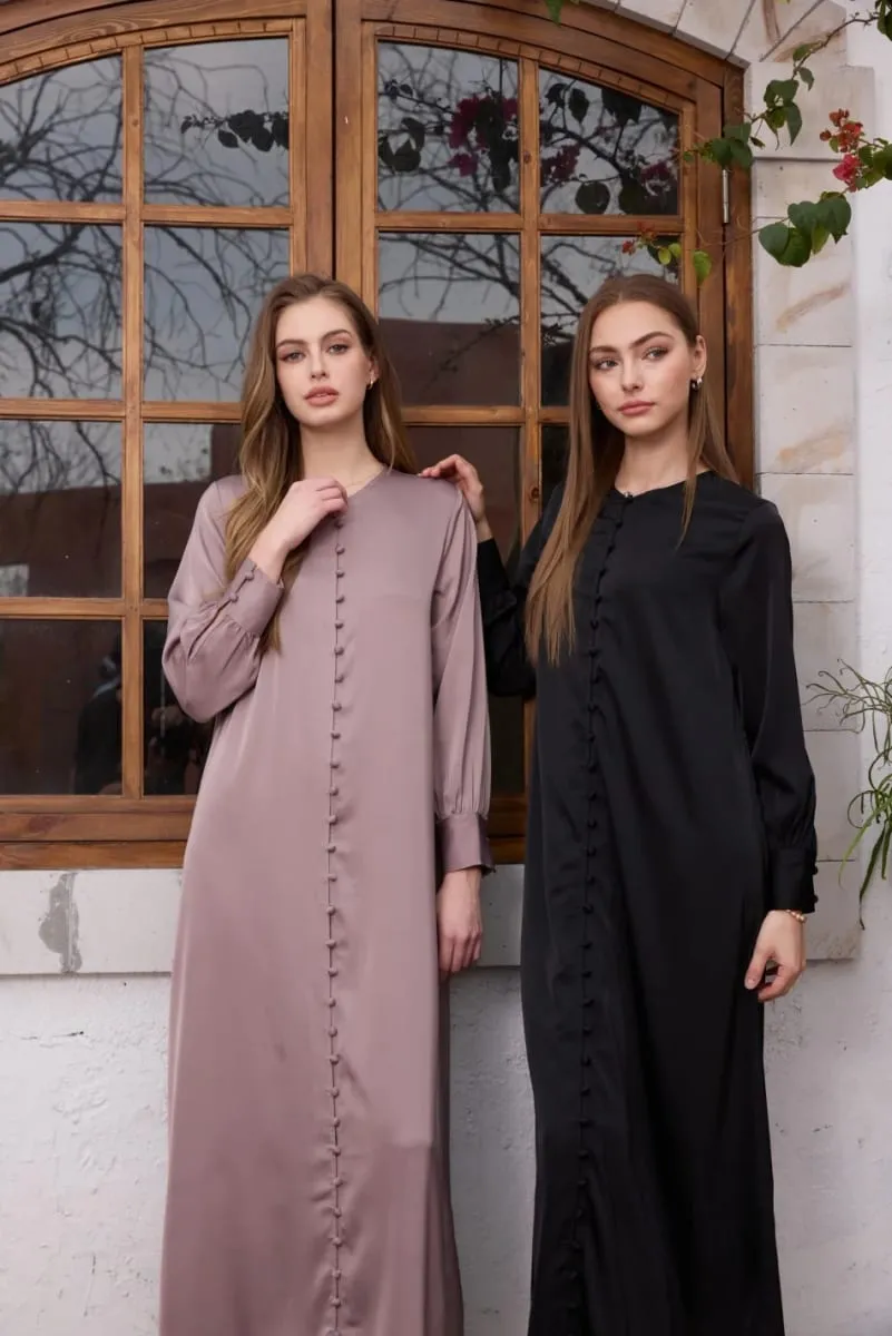 AS SS26 light satin ball buttons dress lightweight super comfortable fabric dressy woman clothes