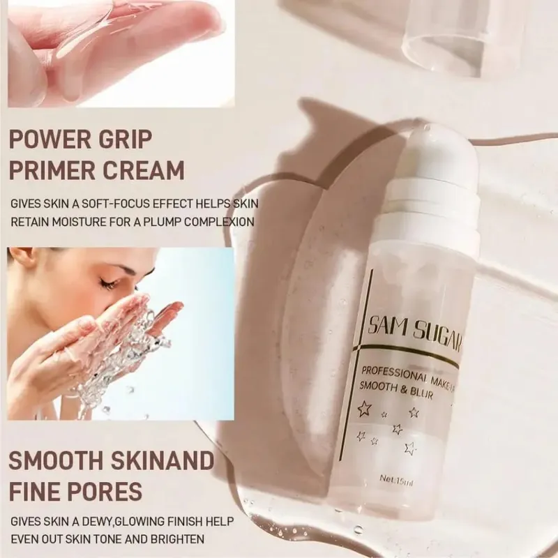 Makeup Base Set With 15ml Primer 30ml Matte Foundation 5g Loose Powder Puff For Smooth Flawless Skin Longwear