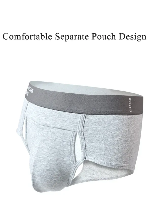 Cuecas de algodão masculinas de alta qualidade confortáveis cuecas respirável macio masculino tamanho grande u bulge bolsa calcinha cueca — image 18