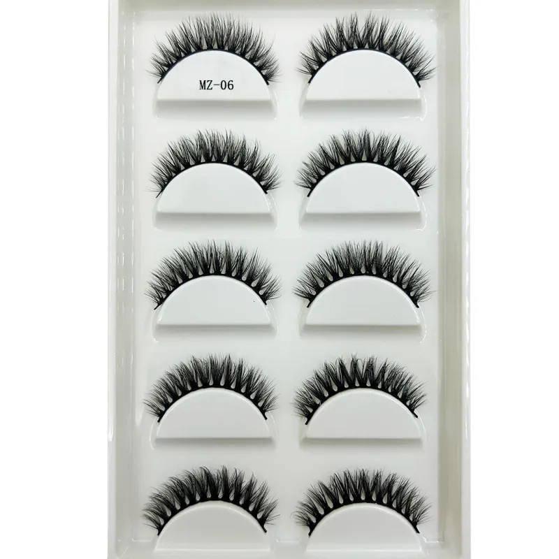 Wholesale 5 Pairs 3D Natural Mink False Eyelashes Makeup Extension Eyelash Fake Eye Lashes Faux Cils Make Up Beauty Cilios