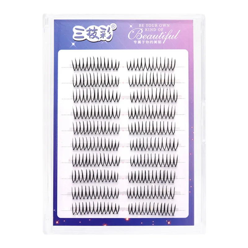 Cílios postiços C Curl Natural & Wispy Lash Wisps Manga Cílios autoadesivos perfeitos para meninas noite fora ferramentas de maquiagem para os olhos