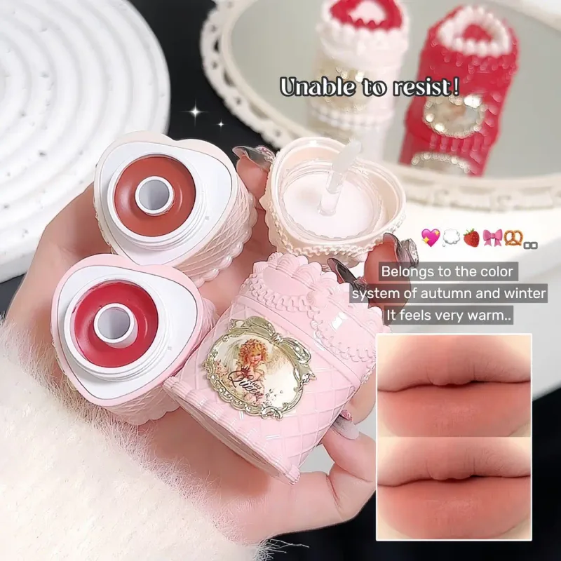 Cake Decor Velvet Lip Mud Matte Finish Non-stick Cup Long Lasting Lipstick for Daily & Party Makeup