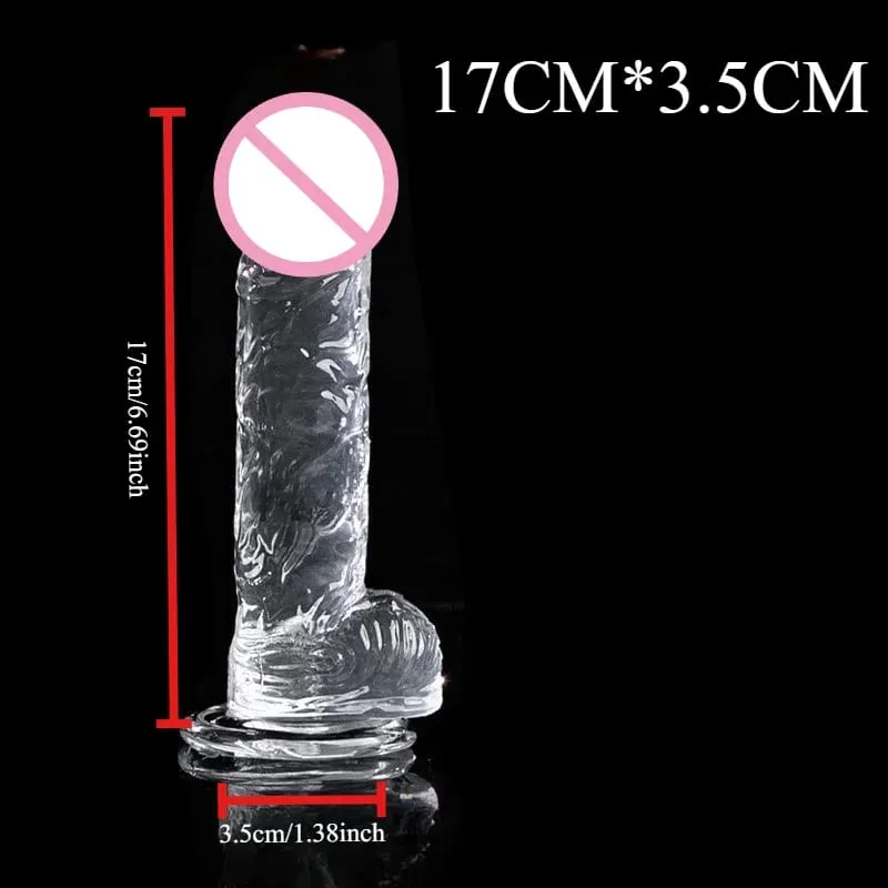 Transparente macio geléia vibrador realista falso pênis otário butt plug brinquedos sexuais para mulher homem vagina anal brinquedos sexuais