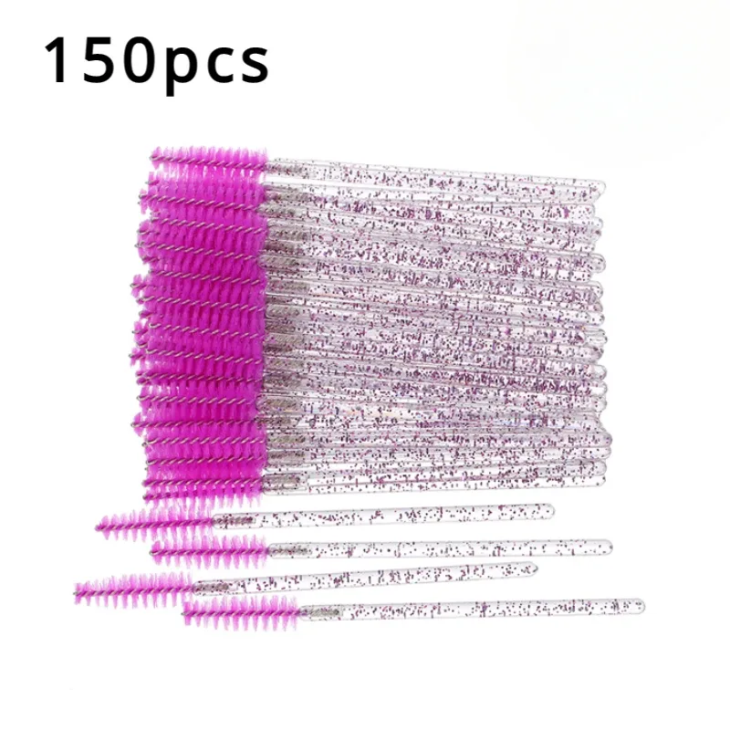 50/100/150 pçs escovas de cílios corretivo lash escova spoolies rímel varinhas aplicador para extensão de cílios conjunto de maquiagem laukiss