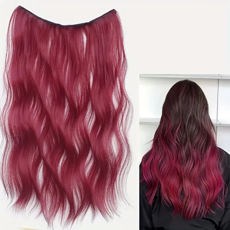 Curly water waves a four-cal highlight hair extension invisible synthetic hair extensions natural and traceless