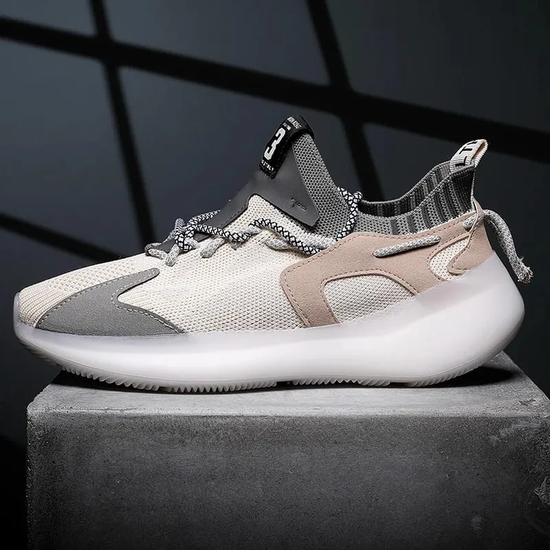 Verão sapatos de malha de grandes dimensões de coco para homens leves e confortáveis ​​sapatos esportivos de pé grande estudante pipoca tênis de corrida 46