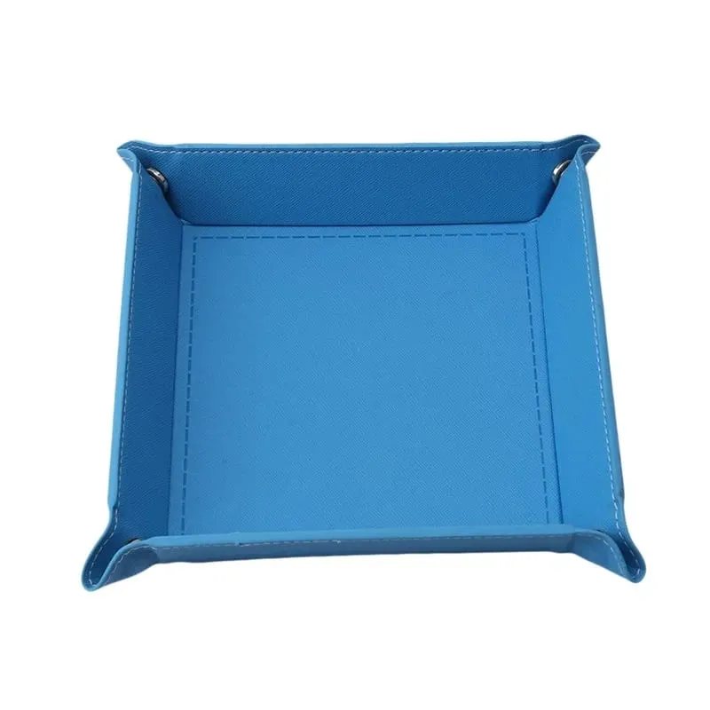 Game Dice Tray Solid Color Dice Box Games Dice Storage Portable Folding Dice Storage Rolling Tray For Use