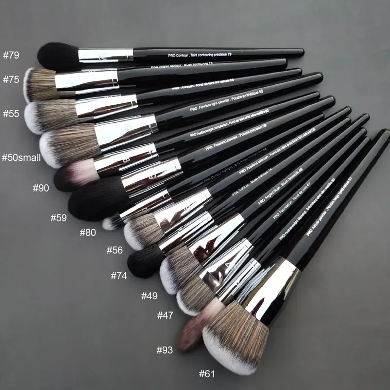 Conjunto de pincéis de maquiagem para base, de alta qualidade, pincel de maquiagem profissional, pó líquido, sombra, vinco, corretivo, ferramentas cosméticas requintadas