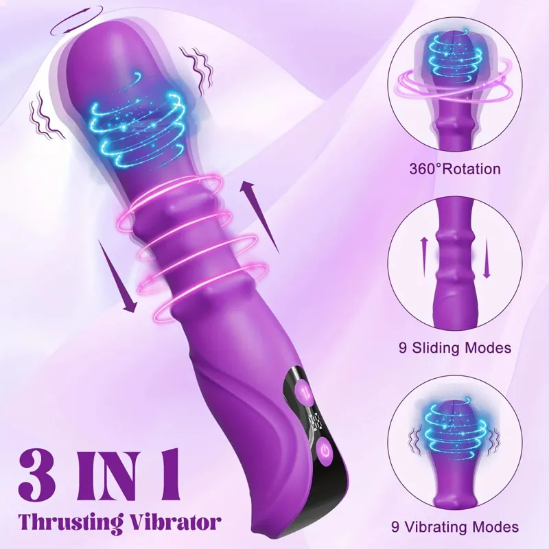 3 em 1 impulso rotativo vibrador clitóris massageador telescópico g ponto estimulador feminino vibrador adulto brinquedos sexuais masturbador feminino
