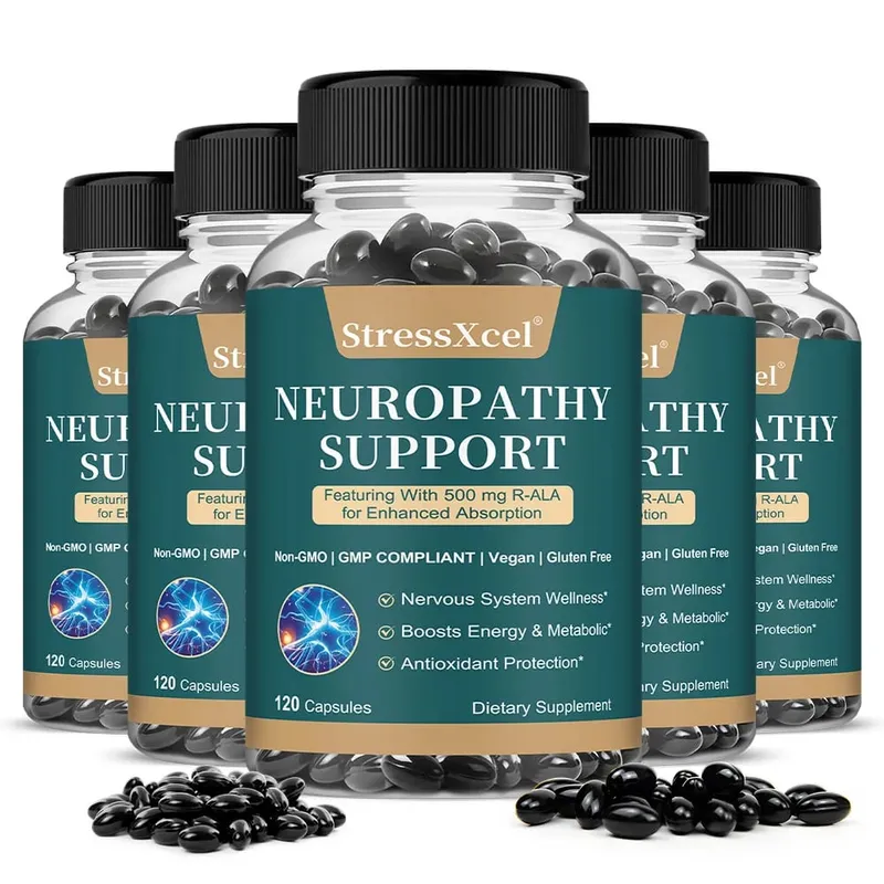 Neuropathy Capsules Herbal Blend Antioxidant Support Daily Nerve Wellness Body Metabolism Cellular Vitality and Mood Calm