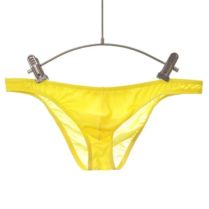 1PC Summer New Underwear Men's Ice Silk Briefs Ultra-thin Transparent Breathable Sexy Comfortable Low Waist Underpants for Men — image 5