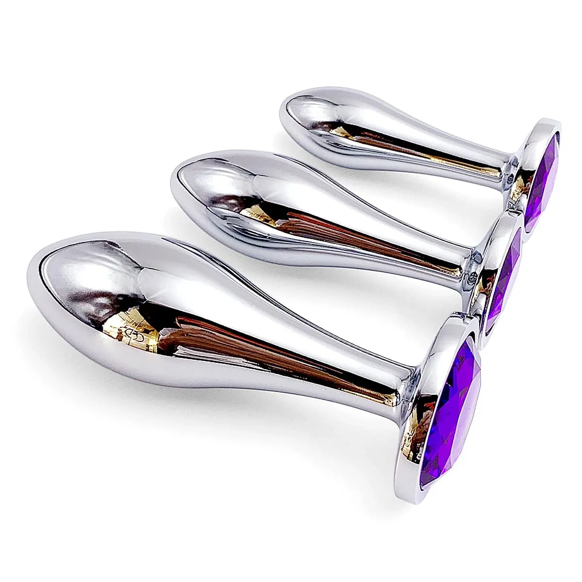Plugue anal gota de metal com três tamanhos, base de joia, ponto g, massagem, prazer adulto, brinquedo sexual para bem-estar sexual, 1 peça — image 1