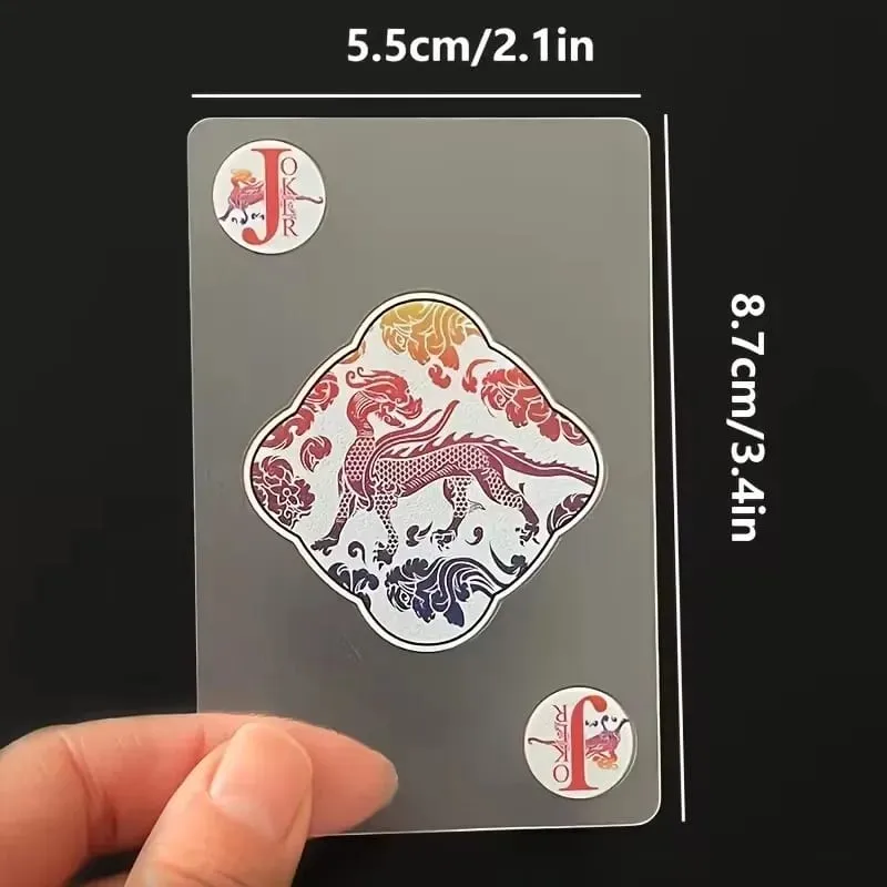 Cartas de jogo de plástico transparente à prova d'água, criativo, durável, pvc, pôquer para jogo de tabuleiro, clássico, jogo de cartas, diversão para família