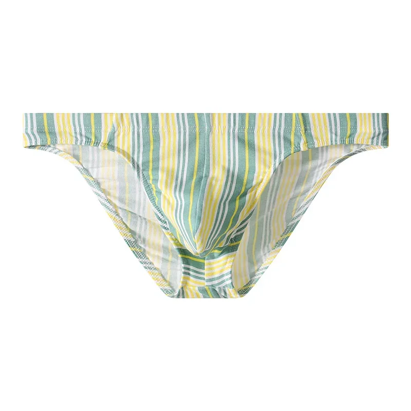 2PCS Briefs Striped Soft and Comfortable Breathable Personality Fashion Young Men's Underwear