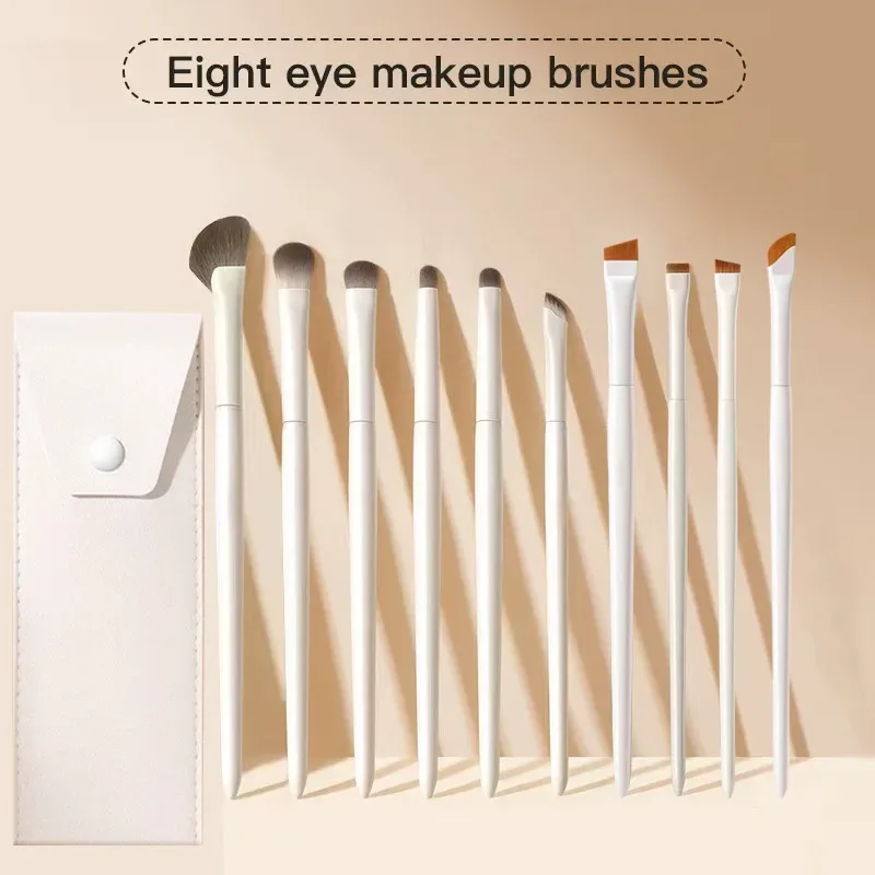 Conjunto de pincéis de sombra para iniciantes, incluindo delineador sob os olhos para aplicação de cores e pincéis para detalhes de mistura