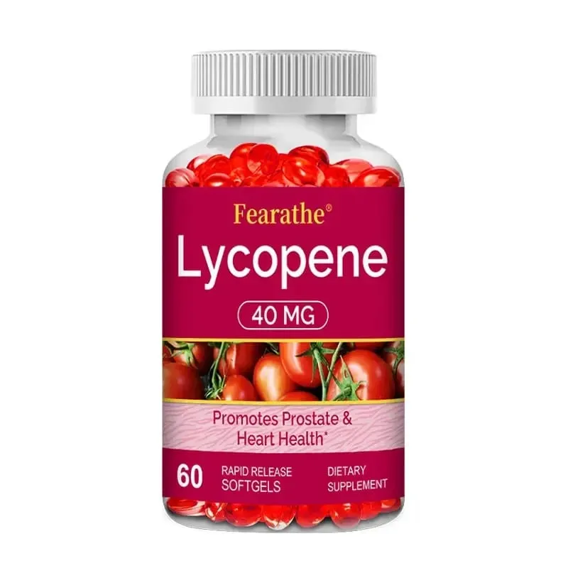 Suplemento dietético premium de licopeno 40mg para pele antioxidante de próstata, coração e saúde imunológica, não-OGM 30/60/120 cápsulas gelatinosas